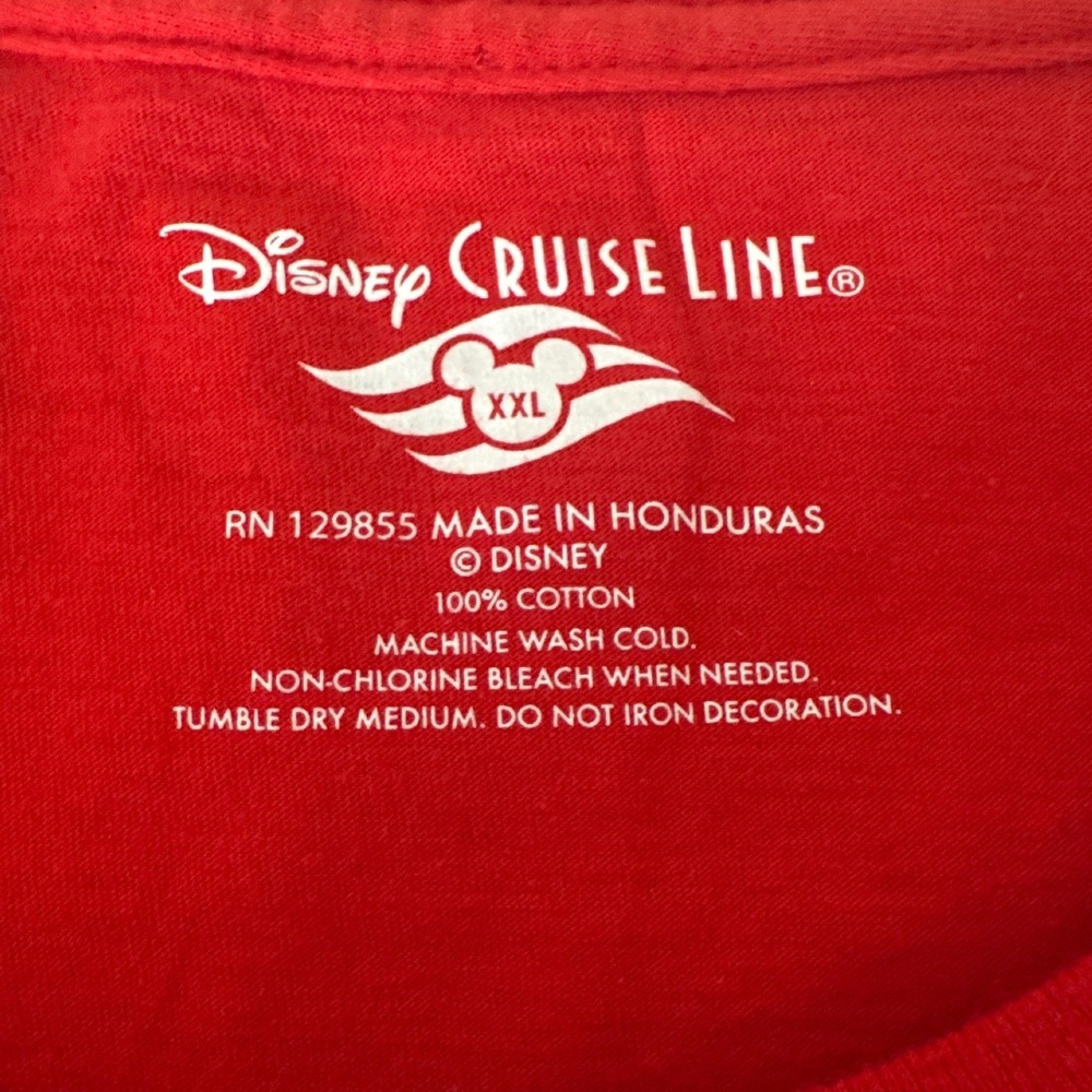 Disney Cruise Line T-Shirt Red Hei Hei Moana Vacay Graphic Mens XXL - Picture 3 of 6